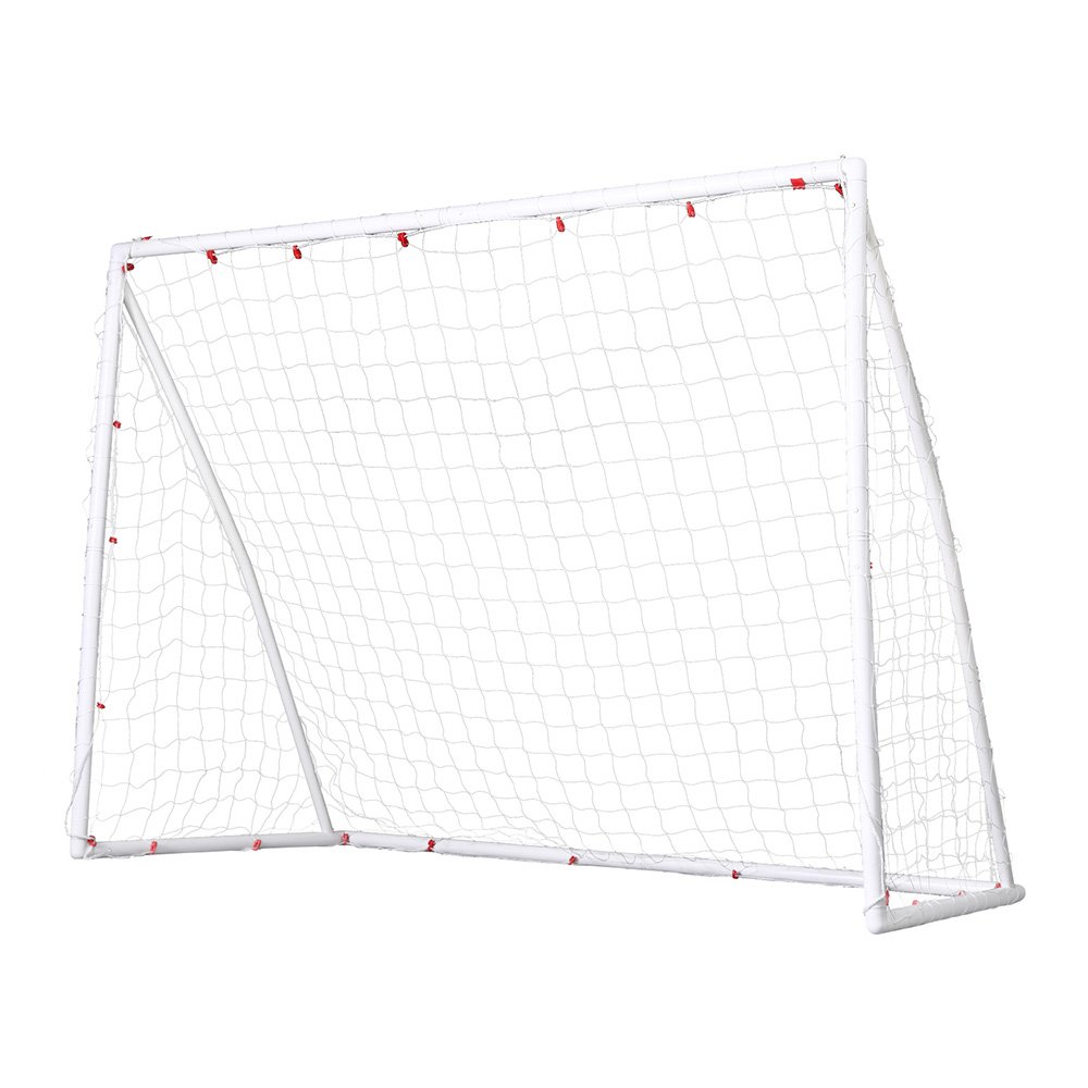 SN-B-8FT-WH-202506191527-00.jpg Everfit 8FT Soccer Football Goal Net UPVC Frame with PE Mesh Weatherproof Portable Goals for Backyard Training Competitive Play - Image 1