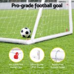 Everfit 8FT Soccer Football Goal Net UPVC Frame with PE Mesh Weatherproof Portable Goals for Backyard Training Competitive Play - Image 4