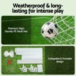 Everfit 8FT Soccer Football Goal Net UPVC Frame with PE Mesh Weatherproof Portable Goals for Backyard Training Competitive Play - Image 5