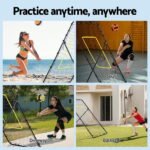 Everfit 7ft 2.1M Volleyball Net Football Baseball Goal Netting with Frame Angle Adjustable Rebounder - Image 6