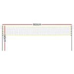 Everfit 9M Portable Volleyball Net Set with Ball Boundary Lines Badminton Tennis - Image 2
