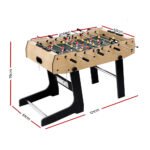 4FT Soccer Table Foosball Football Game Home Family Party Gift Playroom Foldable - Image 2