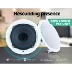 Giantz 6 Inch Ceiling Speakers In Wall Speaker Home Audio Stereos Tweeter 8pcs - Image 5