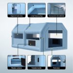 Giantz Inflatable Spray Booth 6X4M Car Paint Tent Filter System Blower - Image 3