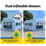Giantz Inflatable Spray Booth 8.5X4.6M Car Paint Tent Filter System 2 Blowers - Image 6