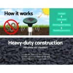 10X Solar LED Snake Repeller Multi Pulse Plus Ultrasonic Pest Rodent Repellent - Image 4