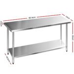 Cefito 1829x610mm Stainless Steel Kitchen Bench 304 - Image 2