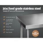 Cefito 1829x610mm Stainless Steel Kitchen Bench 304 - Image 3