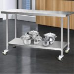 Cefito 1524x610mm Stainless Steel Kitchen Bench with Wheels 304 - Image 8