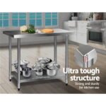 Cefito 1219x610mm Stainless Steel Kitchen Bench 430 - Image 4