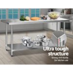 Cefito 1829x760mm Stainless Steel Kitchen Bench 430 - Image 4