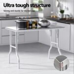 Cefito Stainless Steel Kitchen Benches Work Bench Food Foldable 430 - Image 5