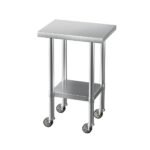 Cefito Stainless Steel Kitchen Benches Work Bench Wheels 61X46CM 430 - Image 3