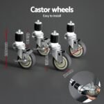 Cefito Stainless Steel Kitchen Benches Work Bench Wheels 61X46CM 430 - Image 6