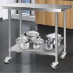 Cefito 1219x610mm Stainless Steel Kitchen Bench with Wheels 430 - Image 8