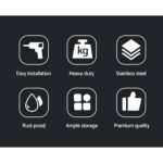 Cefito 1800mm Stainless Steel Kitchen Wall Shelf Mounted Rack - Image 6