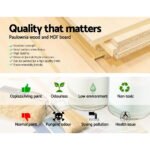 Artiss Bedside Table 2 Drawers Vintage X2 - THYME Grey - Image 4