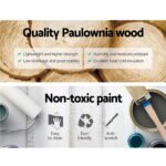 Artiss 2x Bedside Table 3 Drawers Vintage - THYME Blue - Image 4