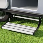 Weisshorn Manual Pull Out Caravan Step Folding RV Entry Stair 200KG Capacity Non-Slip Aluminium - Image 7