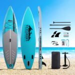 Weisshorn Stand Up Paddle Board 10.5ft Inflatable SUP Surfboard Paddleboard Kayak Surf Green - Image 7