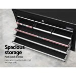 Giantz 10 Drawer Tool Box Cabinet Chest Toolbox Storage Garage Organiser Black - Image 5
