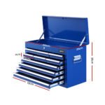 Giantz 10 Drawer Tool Box Cabinet Chest Toolbox Storage Garage Organiser Blue - Image 2