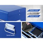 Giantz 10 Drawer Tool Box Cabinet Chest Toolbox Storage Garage Organiser Blue - Image 3