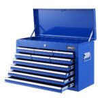 Giantz 10 Drawer Tool Box Cabinet Chest Toolbox Storage Garage Organiser Blue - Image 8