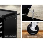 Giantz 14 Drawer Tool Box Cabinet Chest Mechanic Garage Storage Trolley Black - Image 5