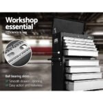 Giantz 14 Drawer Tool Box Cabinet Chest Mechanic Garage Storage Trolley Grey - Image 6