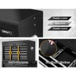 Giantz 16 Drawer Tool Box Cabinet Chest Trolley Toolbox Garage Storage Black - Image 3