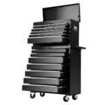 Giantz 16 Drawer Tool Box Cabinet Chest Trolley Toolbox Garage Storage Black - Image 8