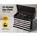 Giantz 17 Drawer Tool Box Cabinet Chest Trolley Toolbox Garage Storage Box Grey - Image 3