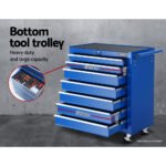 Giantz 17 Drawer Tool Box Cabinet Chest Trolley Toolbox Garage Storage Box Blue - Image 5