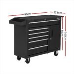 Giantz 6 Drawer Tool Box Chest Cabinet Toolbox Storage Garage Organiser Wheels - Image 2