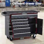 Giantz 6 Drawer Tool Box Chest Cabinet Toolbox Storage Garage Organiser Wheels - Image 4