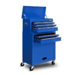 Giantz 7 Drawer Tool Box Cabinet Chest Trolley Toolbox Garage Storage Blue - Image 8