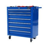 Giantz 7 Drawer Tool Box Cabinet Chest Trolley Storage Garage Toolbox Blue - Image 3