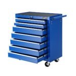 Giantz 7 Drawer Tool Box Cabinet Chest Trolley Storage Garage Toolbox Blue - Image 8