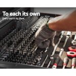 Giantz 9 Drawer Tool Box Cabinet Chest Toolbox Storage Garage Organiser Black - Image 4