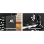 Giantz 9 Drawer Tool Box Cabinet Chest Toolbox Storage Garage Organiser Black - Image 5