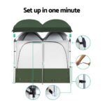 Weisshorn Double Camping Shower Toilet Tent Outdoor Portable Change Room - Image 4