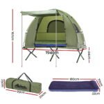 Weisshorn 5-in-1 Camping Tent Cot 1-person Air Mattress Camping Bed - Image 2