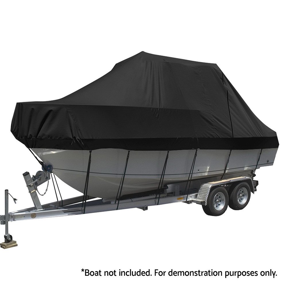TJBC-1921-BK-186662-00.jpg Seamanship Boat Cover 19-21ft Trailerable Jumbo Marine Grade Heavy Duty Black - Image 1