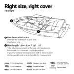 Seamanship Boat Cover 25-27ft Trailerable Jumbo Marine 600D Heavy Duty Black - Image 3
