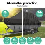 Seamanship Boat Cover 25-27ft Trailerable Jumbo Marine 600D Heavy Duty Black - Image 4