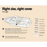 Seamanship Boat Cover 25-27ft Trailerable Jumbo Marine 600D Heavy Duty Grey - Image 2