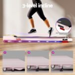 Everfit Treadmill Electric Walking Pad Incline Under Desk Home Gym 380mm Pink - Image 5