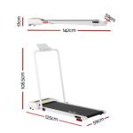 Everfit Treadmill Electric Walking Pad Incline Under Desk 380mm White - Image 2