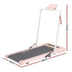 Everfit Treadmill Electric Walking Pad Under Desk Home Gym Fitness 400mm Pink - Image 2